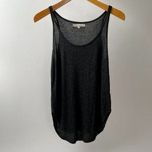 Monk & Lou Lightweight Charcoal Grey Thin Strap Tank Top, Size S